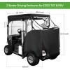 image10L0L Golf Cart Enclosure Fit for 2 Passengers EZGO TXT RXV600D Waterproof Snowproof Golf Buggy Keep Warm Cover 2 Door Zippers 4Side Clear Window and 4 Windproof Hooks Golf Cart Rain Cover BlackBlack
