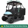 image10L0L Golf Cart Enclosure for 4 Passengers Club Car Precedent  57 Roof Fit Waterproof Transparent Driving Cover with Security Side Mirror Openings Black  Fits 4 Seater