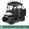 image10L0L Golf Cart Enclosure for 4 Passengers Club Car Precedent  57 Roof Fit Waterproof Transparent Driving Cover with Security Side Mirror Openings Black  Fits 4 Seater