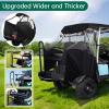 image10L0L Golf Cart Enclosure for 4 Passengers Club Car Precedent  57 Roof Fit Waterproof Transparent Driving Cover with Security Side Mirror Openings Black  Fits 4 Seater