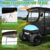 image10L0L Golf Cart Enclosures Cover for 4 Passenger Club Car Precedent Vehicle or Club Car Precedent Extended Roof Cart All Weather Windproof Waterproof Rain Cover 4Sided Clear Window ampamp Rollup Zipper