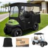 image10L0L Golf Cart Enclosures Cover for 4 Passenger Club Car Precedent Vehicle or Club Car Precedent Extended Roof Cart All Weather Windproof Waterproof Rain Cover 4Sided Clear Window ampamp Rollup Zipper