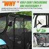 image10L0L Golf Cart Enclosures Cover for 4 Passenger Club Car Precedent Vehicle or Club Car Precedent Extended Roof Cart All Weather Windproof Waterproof Rain Cover 4Sided Clear Window ampamp Rollup Zipper