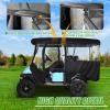 image10L0L Golf Cart Enclosures Cover for 4 Passenger Club Car Precedent Vehicle or Club Car Precedent Extended Roof Cart All Weather Windproof Waterproof Rain Cover 4Sided Clear Window ampamp Rollup Zipper