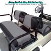 image10L0L Golf Cart Front  Rear Seat Cover Set for EZGO TXT RXV ampamp Club Car DS 4 Passenger Models Bench Seat Covers Kit Breathable Washable Polyester Mesh Cloth SXSGreyBlackFrontRear Seat Cover