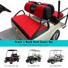 image10L0L Golf Cart Front  Rear Seat Cover Set for EZGO TXT RXV ampamp Club Car DS 4 Passenger Models Bench Seat Covers Kit Breathable Washable Polyester Mesh Cloth SXSRedBlackFrontRear Seat Cover