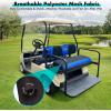 image10L0L Golf Cart Front  Rear Seat Cover Set for EZGO TXT RXV ampamp Club Car DS 4 Passenger Models Bench Seat Covers Kit Breathable Washable Polyester Mesh Cloth SXSBlackBlueFrontRear Seat Cover
