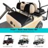 image10L0L Golf Cart Front  Rear Seat Cover Set for EZGO TXT RXV ampamp Club Car DS 4 Passenger Models Bench Seat Covers Kit Breathable Washable Polyester Mesh Cloth SXSBlackBeigeFrontRear Seat Cover