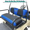 image10L0L Golf Cart Front  Rear Seat Cover Set for EZGO TXT RXV ampamp Club Car DS 4 Passenger Models Bench Seat Covers Kit Breathable Washable Polyester Mesh Cloth SXSBlackBlueFrontRear Seat Cover