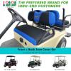 image10L0L Golf Cart Front  Rear Seat Cover Set for EZGO TXT RXV ampamp Club Car DS 4 Passenger Models Bench Seat Covers Kit Breathable Washable Polyester Mesh Cloth SXSBlackBlueFrontRear Seat Cover
