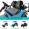 image10L0L Golf Cart Front and Rear Seat Cover Set for Club Car PrecedentOnwardTempo ampamp Yamaha G29 DriveDrive 2Stylish 4 Passenger Front Back Seat CoversBreathable Washable Polyester Mesh BlackGreyGreyBlackFrontRear Seat Cover