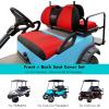 image10L0L Golf Cart Front and Rear Seat Cover Set for Club Car PrecedentOnwardTempo ampamp Yamaha G29 DriveDrive 2Stylish 4 Passenger Front Back Seat CoversBreathable Washable Polyester Mesh BlackGreyRedBlackFrontRear Seat Cover
