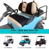 image10L0L Golf Cart Front and Rear Seat Cover Set for Club Car PrecedentOnwardTempo ampamp Yamaha G29 DriveDrive 2Stylish 4 Passenger Front Back Seat CoversBreathable Washable Polyester Mesh BlackGreyBlackBeigeFrontRear Seat Cover