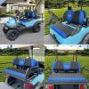 image10L0L Golf Cart Front and Rear Seat Cover Set for Club Car PrecedentOnwardTempo ampamp Yamaha G29 DriveDrive 2Stylish 4 Passenger Front Back Seat CoversBreathable Washable Polyester Mesh BlackGreyBlackBlueFrontRear Seat Cover