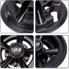 image10L0L Golf Cart Hubcaps 8 Inch Set of 4Shiny and Durability Wheel Covers Golf Cart Hub Caps for YamahaEZGOClub CarDirtyResistant BlackBlack