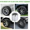 image10L0L Golf Cart ITP SS Wheel Center Hub Cap 81012 Inch Push in StyleSS Center Caps for Yamaha and Most EZGO Club Car Golf Cart Wheel Black Set of 4silver