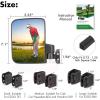 image10L0L Golf Cart Mirror No Drilling Extra Large Side View Mirror Universal for Yamaha Club Car EZGO Folding Side Rear View Mirrors Adjustable 180 Degree Black Clips