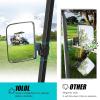 image10L0L Golf Cart Mirror No Drilling Extra Large Side View Mirror Universal for Yamaha Club Car EZGO Folding Side Rear View Mirrors Adjustable 180 Degree Black Clips