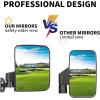 image10L0L Golf Cart Mirror No Drilling Extra Large Side View Mirror Universal for Yamaha Club Car EZGO Folding Side Rear View Mirrors Adjustable 180 Degree Black Clips