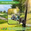 image10L0L Golf Cart Mirror No Drilling Extra Large Side View Mirror Universal for Yamaha Club Car EZGO Folding Side Rear View Mirrors Adjustable 180 Degree Black Clips