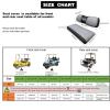 image10L0L Golf Cart Seat Cover for Flips Down Rear Seat Fit All Club Car EZGO and Yamaha Flips Down Rear SeatMachine Washable Soft Breathable Warmer Back Seat Covers Set Size XSGrey  Black