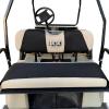 image10L0L Golf Cart Seat Cover for Flips Down Rear Seat Fit All Club Car EZGO and Yamaha Flips Down Rear SeatMachine Washable Soft Breathable Warmer Back Seat Covers Set Size XSBlack  Beige