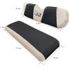 image10L0L Golf Cart Seat Cover for Flips Down Rear Seat Fit All Club Car EZGO and Yamaha Flips Down Rear SeatMachine Washable Soft Breathable Warmer Back Seat Covers Set Size XSBlack  Beige