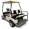 image10L0L Golf Cart Seat Cover for Flips Down Rear Seat Fit All Club Car EZGO and Yamaha Flips Down Rear SeatMachine Washable Soft Breathable Warmer Back Seat Covers Set Size XSBlack  Beige