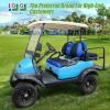 image10L0L Golf Cart Seat Covers for Club Car Precedent Yamaha Fairplay and Star Models Large Backrest 3D Air Mesh Fabric Breathable AntiSlip WashableBlue Black