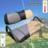 image10L0L Golf Cart Seat Covers for Club Car Precedent Yamaha Fairplay and Star Models Large Backrest 3D Air Mesh Fabric Breathable AntiSlip WashableDark Gray and Black
