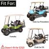 image10L0L Golf Cart Seat Covers for Club Car Precedent Yamaha Fairplay and Star Models Large Backrest 3D Air Mesh Fabric Breathable AntiSlip WashableDark Gray and Black