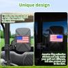 image10L0L Golf Cart Side Mirrors Compatible with Yamaha Club Car EZGO and Others Round or Square Tube Golf Cart Roof Bracket Nodrilling RequiredCasual