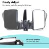 image10L0L Golf Cart Side Mirrors Compatible with Yamaha Club Car EZGO and Others Round or Square Tube Golf Cart Roof Bracket Nodrilling RequiredClassic