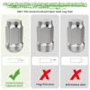 image10L0L Golf Cart Wheel Lug Nuts for EZGO ampamp Club Car 12quot20 Size Chrome 16 PCSSilver