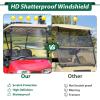 image10L0L Golf Cart Windshield HD Shatterproof ampamp Foldable Windproof for Golf Cart EZGO RXV Since 2008 2023 Upgrade Thickened WindshieldsTransparent