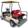 image10L0L Universal Golf Cart Rear Seat Cover Dress UP Older Golf Cart Durable Breathable Material Fit Like a Glove for Yamaha EZGO and Club Car Easy to InstallRed  Black