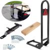 image10L0L Universal Golf Cart Rear Seat Safety Grab Bar and Trailer Hook Hitch with Receiver for Yamaha EZGO Club Car Heavy Duty Material Hand Rail Add Safety to Your Rear Passengers  Black