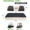image10L0L Universal Golf Cart Seat Covers Dress UP Older Golf Cart Durable Breathable Material Fit Like a Glove for EZGO TXT RXV Club Car DS Easy to InstallBlack and Beige