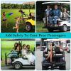 image10L0L Universal Safety Golf Cart Rear Grab Bar and Trailer Hook with Receiver Fit for The Back Seat of Club Car EZGO and Other