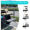 imageGolf Cart Trailer Hitch Deluxe Kit Backseat Footrest with 2in Receiver HighStrength Universal Fit for Yamaha Club Car EZGO