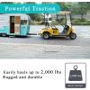 imageGolf Cart Trailer Hitch Deluxe Kit Backseat Footrest with 2in Receiver HighStrength Universal Fit for Yamaha Club Car EZGO