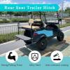 imageGolf Cart Trailer Hitch Deluxe Kit Backseat Footrest with 2in Receiver HighStrength Universal Fit for Yamaha Club Car EZGO