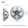 imageUniversal Golf Cart Hubcaps 8 inch Set of 4 SS Chrome Wheel Covers for Golf Cart Club Car EZGO and Other Wheel HubcapsSilver