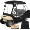 image10L0L 4 Passenger Golf Cart Enclosure Drivable Rain Cover Short Roof 5659quot with Bench for Club Car DS Windproof Waterproof Portable 4Sided Clear Window ampamp Durable YKK Door Zipper
