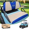 image10L0L Elastic Golf Cart Seat Covers for Yamaha Club Car Precedent and Most Original Front Seat Sandwich Material A Perfect Balance of Warmth in Winter and Cooling in SummerBeige and Blue