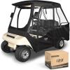image10L0L Golf Cart Driving Enclosure for Club Car DS 24 Passenger Short Roof Waterproof Windproof Heavy Duty 600D Rain Cover with 4Sided Clear Windows ampamp Durable Door Zipper AllWeather Protection