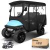 image10L0L Golf Cart Enclosures Cover for 4 Passenger Club Car Precedent Vehicle or Club Car Precedent Extended Roof Cart All Weather Windproof Waterproof Rain Cover 4Sided Clear Window ampamp Rollup Zipper