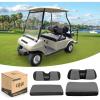 image10L0L Golf Cart Front  Rear Seat Cover Set for EZGO TXT RXV ampamp Club Car DS 4 Passenger Models Bench Seat Covers Kit Breathable Washable Polyester Mesh Cloth SXSGreyBlackFrontRear Seat Cover