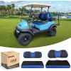 image10L0L Golf Cart Front and Rear Seat Cover Set for Club Car PrecedentOnwardTempo ampamp Yamaha G29 DriveDrive 2Stylish 4 Passenger Front Back Seat CoversBreathable Washable Polyester Mesh BlackGreyBlackBlueFrontRear Seat Cover