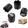 image10L0L Golf Cart ITP SS Wheel Center Hub Cap 81012 Inch Push in StyleSS Center Caps for Yamaha and Most EZGO Club Car Golf Cart Wheel Black Set of 4black